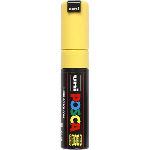 [CR278044] Posca verfstift PC8K Brede & schuin afgeschneden punt - Geel