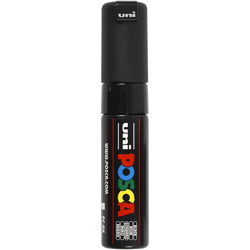 [CR278046] Posca verfstift PC8K Beitelpunt - Zwart