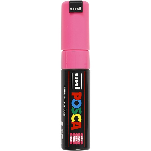 [CR278056] Posca verfstift PC8K Brede & schuin afgeschneden punt - Roos