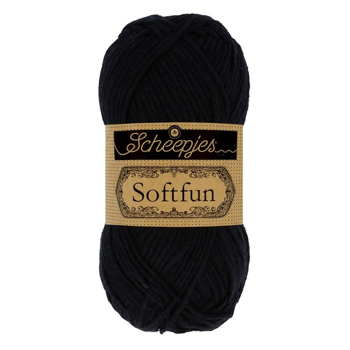 [SF500#2408] Scheepjes Softfun 10x50g - 2408 Black