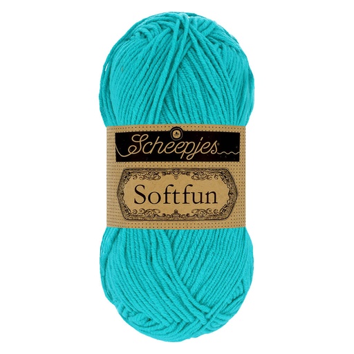 [SF500#2423] Scheepjes Softfun 10x50g - 2423 Bright Turquoise