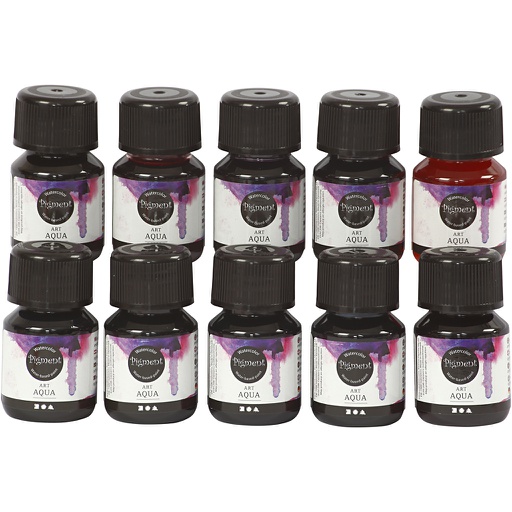 [CR34399] Vloeibare aquarelverf, diverse kleuren, 10x30 ml/ 1 doos