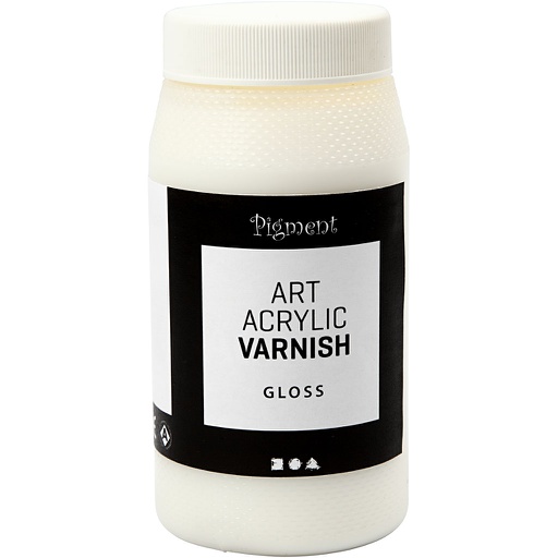 [CR39282] Vernis Art Acrylic, brillant transparent, blanc, 500 ml/ 1 boîte